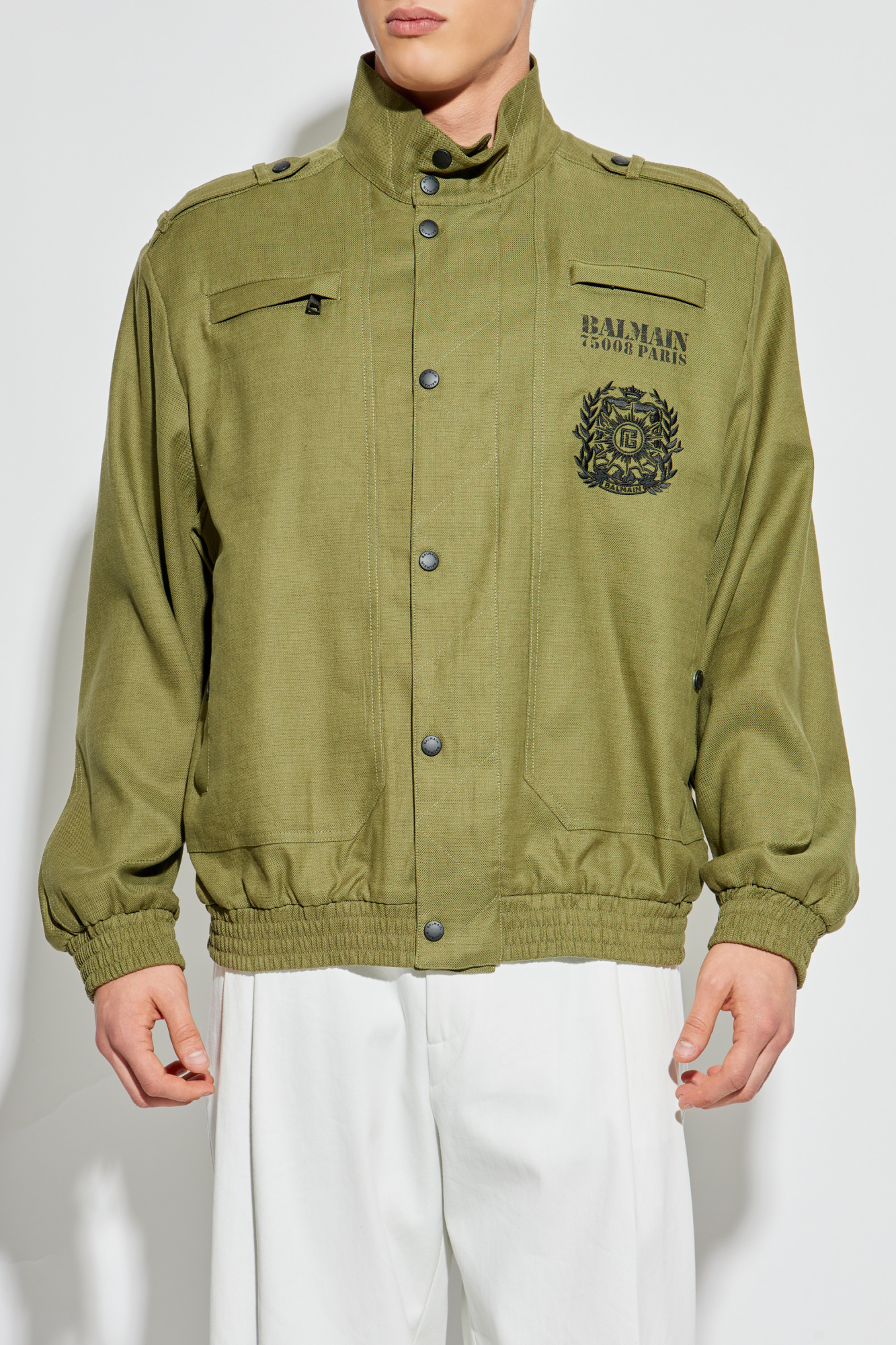 BALMAIN オリーブグリーンベスト Balmain Ophrys | RivoliShop.com
